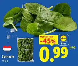Lidl Spinazie aanbieding