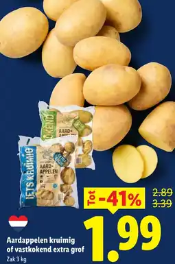 Lidl Aardappelen kruimig of vastkokend extra grof aanbieding