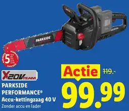 Lidl Parkside Performance Accu-kettingzaag 40 V aanbieding