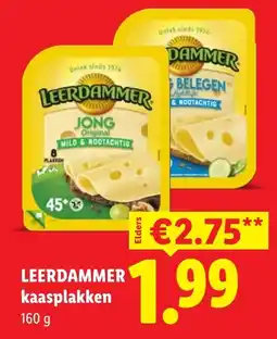 Lidl Leerdammer kaasplakken aanbieding