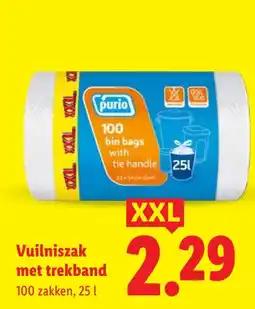 Lidl Vuilniszak met trekband aanbieding