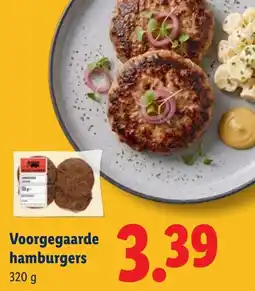 Lidl Voorgegaarde hamburgers aanbieding