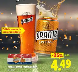 Lidl Kordaat oranje special edition aanbieding