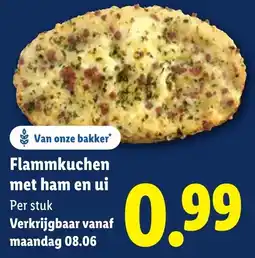 Lidl Flammkuchen met ham en ui aanbieding