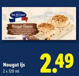 Lidl Nougat ijs aanbieding