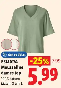 Lidl Esmara Mousseline dames top aanbieding