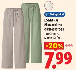 Lidl Esmara Mousseline dames broek aanbieding