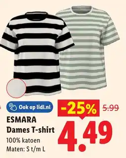 Lidl Esmara Dames T-shirt aanbieding