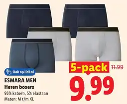 Lidl Esmara Men Heren boxers aanbieding