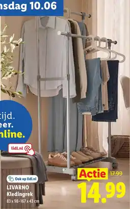 Lidl Livarno Kledingrek aanbieding