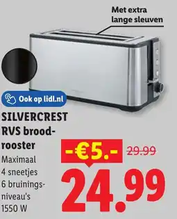 Lidl Silvercrest RVS broodrooster aanbieding