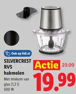 Lidl Silvercrest RVS hakmolen aanbieding