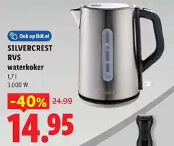 Lidl Silvercrest RVS waterkoker aanbieding