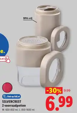 Lidl Silvercrest 2 voorraadpotten aanbieding