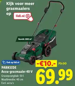 Lidl Parkside Accu-grasmaaier 40 V aanbieding