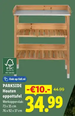 Lidl Parkside Houten oppottafel aanbieding