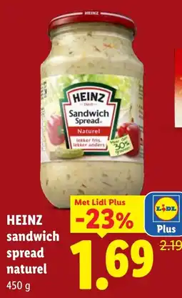 Lidl Heinz sandwich spread naturel aanbieding