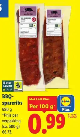 Lidl BBQ- spareribs aanbieding