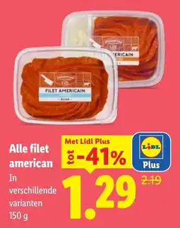 Lidl Alle filet american aanbieding