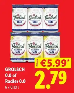 Lidl Grolsch 0.0 of Radler 0.0 aanbieding