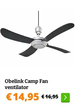 Obelink Obelink Camp Fan ventilator aanbieding