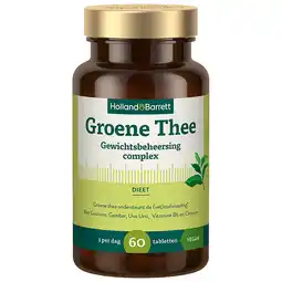 Holland & Barrett 1+1 gratis | Holland & Barrett Groene Thee Gewichtsbeheersing - 60 tabletten aanbieding