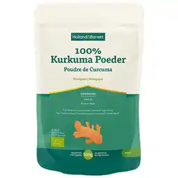 Holland & Barrett 1+1 gratis | Holland & Barrett 100% Kurkuma Poeder Biologisch - 100 gram aanbieding