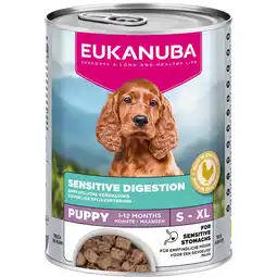 Voordeelpakket: 24x 400g Eukanuba Special Care Puppy Sensitive Digestion  Hundefutter nass aanbieding bij Zooplus