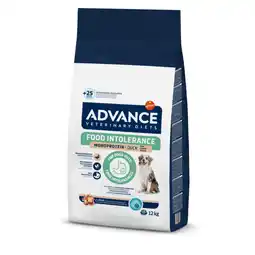 Zooplus Dubbelpak: 2x12kg Advance Veterinary Diets Intolerantie droog hondenvoer met eend aanbieding
