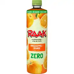 Jumbo Raak Vruchtensiroop Sinaasappel Zero Fles 750ML aanbieding