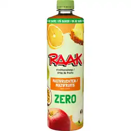 Jumbo RAAK Vruchtensiroop Multivruchten Zero Sugar 0,75 L aanbieding
