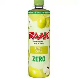 Jumbo RAAK Vruchtensiroop Peer Zero Sugar 0,75 L aanbieding
