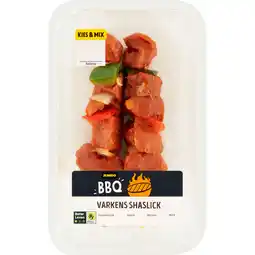 Jumbo Jumbo BBQ Varkens Shaslick 200 g aanbieding
