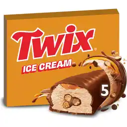 Jumbo Twix IJsrepen Chocolade Karamel Biscuit 5 Stuks aanbieding