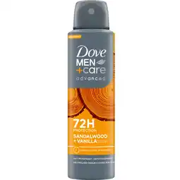 PLUS Dove For Men Deodorant Spray Sandalwood Vanilla aanbieding