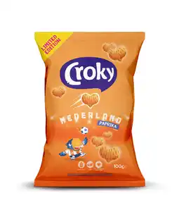 PLUS Croky Paprika chips wk-editie aanbieding