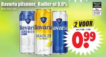 Dirk Bavaria pilsener, Radler of 0.0% 2*500 ml aanbieding