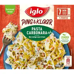 Dirk Iglo Ping en klaar pasta carbonara aanbieding