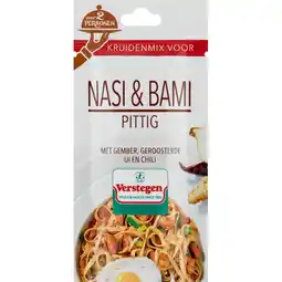 Jumbo Verstegen Kruidenmix Nasi & Bami Pittig voor 2 personen 15 g aanbieding
