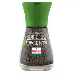 Jumbo Verstegen Biologische Zwarte Peper met Molen 38 g aanbieding