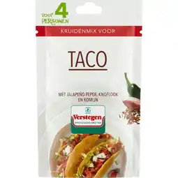 Jumbo Verstegen Kruidenmix voor Taco 36 g aanbieding