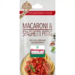 Jumbo Verstegen Kruidenmix Macaroni & Spaghetti Pittig voor 2 personen 15 g aanbieding