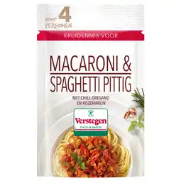 Jumbo Verstegen Kruidenmix voor Macaroni & Spaghetti Pittig 30 g aanbieding