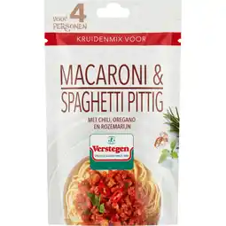 Jumbo Verstegen Kruidenmix voor Macaroni & Spaghetti Pittig 30 g aanbieding
