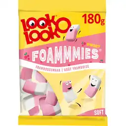 Jumbo Look-O-Look Foammmies Framboos 180g aanbieding