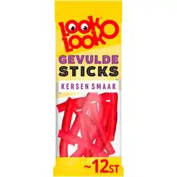 Jumbo Look-O-Look Gevulde Kersen Sticks 12 stuks aanbieding
