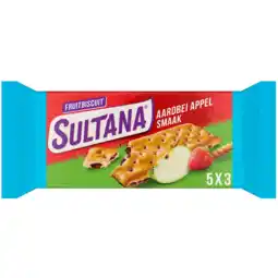 Jumbo Sultana FruitBiscuits Aardbei Appel 5 x 3 Stuks aanbieding
