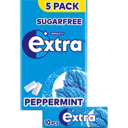 Jumbo EXTRA Peppermint Suikervrije kauwgom 5x10 Stuks aanbieding