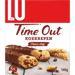 Jumbo LU Time Out Choco Chip Koekrepen Chocolade (5 repen) 140g aanbieding