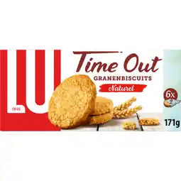 Jumbo LU Time Out Koekjes Naturel (6X2 Stuks ) 171g aanbieding